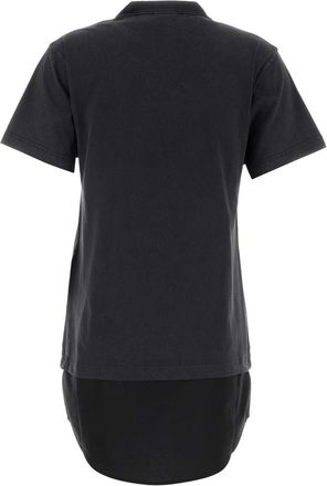 Balenciaga Womens Shirt Dress Black Cotton
