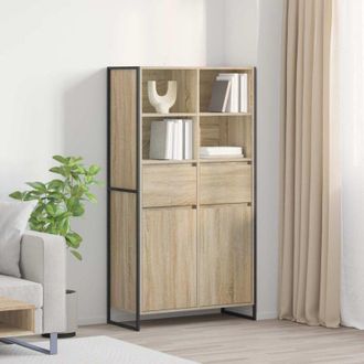 vidaXL vidaXL Credenza 2 pcs Sonoma 81 x 36 x 150.5 cm Legno multistrato