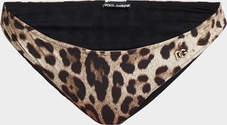 Dolce & Gabbana Leopard-Print Bikini Bottoms