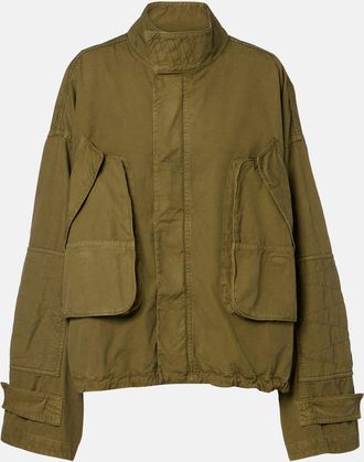 The Attico Giacca in cotone con pelle