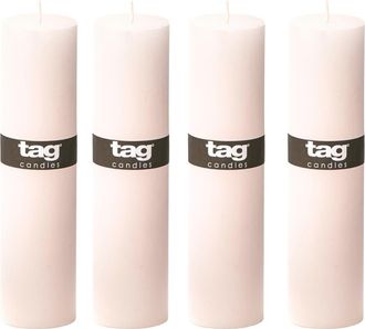Tag Chapel White Pillar Candles Unscented Long Burning Set of 4 at Nordstrom