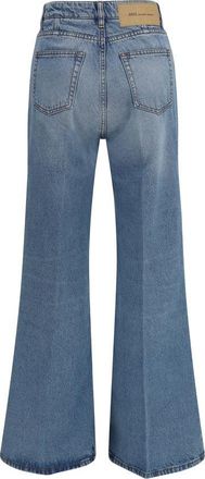 Ami Flared Washed Denim Jeans - Blue