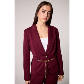 Blue Revival Taylor Belted Blazer in Vampy at Nordstrom, Size X-Small