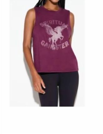 Spiritual Gangster Womens Pegasus Vibe Tank Top In Dark Dahila