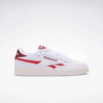 Reebok Classic Sneaker REEBOK CLASSIC CLUB C REVENGE, Damen, Gr. 37,5, ftwrwei&szlig;, energyrot, chalk, Leder, Synthetik, Textil, Schuhe Sneaker