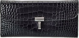 Toteme T-Lock Croc-Embossed Leather Continental Wallet