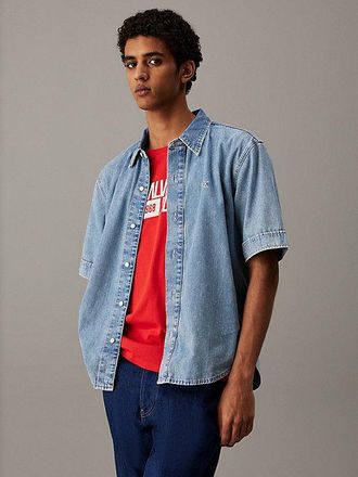Calvin Klein Relaxed Denim Short Sleeve Shirt