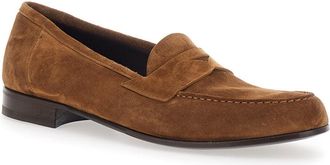 Lidfort Mens Loafers Brown Suede Calf Leather