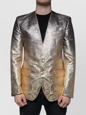 Dolce & Gabbana silk jacquard single-breasted dress blazer