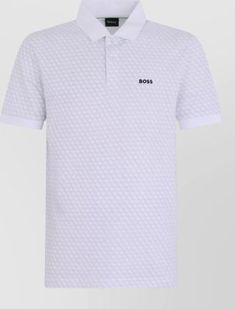 HUGO BOSS patterned cotton polo shirt regular fit