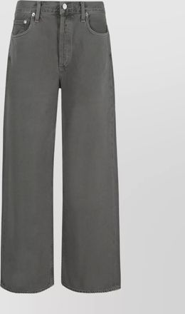 A Gold E wide leg cotton denim trousers