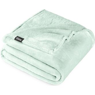 Bare Home Microplush Fleece Blanket in Spring Mint at Nordstrom, Size Full
