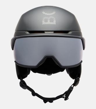 Bogner Logo leather-trimmed ski helmet