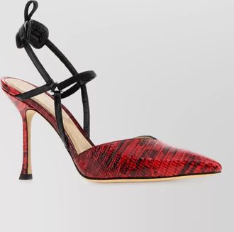 Fendi leather printed pumps