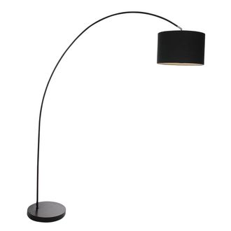 Steinhauer L&aacute;mpara De Pie - Negro - Solva - Metal Textil - L&aacute;mpara De Arco
