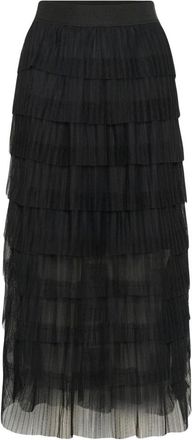Kaffe Gonna Midi - - Skirts - Donna - Nero - XL/2XL
