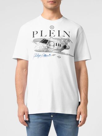 Philipp Plein T-shirt in cotone con logo e grafica impreziositi da strass