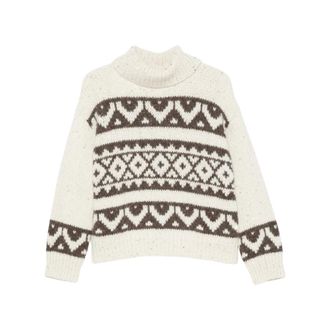 PESERICO Jersey de punto jacquard - Knitwear - Mujer - Blanco - S