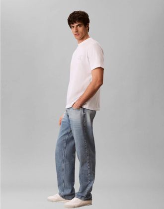 Calvin Klein Jeans T-shirt bianca con monogramma-Bianco