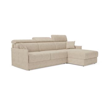 Divani.Store Sof&aacute; esquinero convertible impermeable 232 cm izquierdo beige
