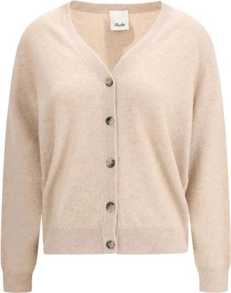 Allude Cashmere Cardigan - Dames - Cashmere truien - Beige - M - Truien & Vesten