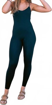 Beloved Ribbed Pant Catsuit In Black