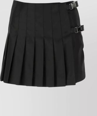 Prada front pleated mini skirt