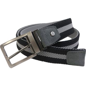 Boconi Reversible Stretch Woven Belt in Black/Grey at Nordstrom Rack, Size 42