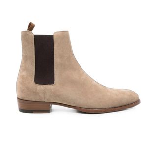 Saint Laurent Schoenen, Heren, Beige, 45 EU, Leer, Wyatt Leren Laarzen