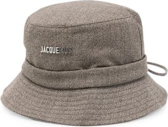 Jacquemus Brown Solid Bucket Hat