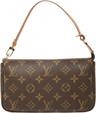 Louis Vuitton Pre-owned Pochette Accessoires - Dames - Vintage Mini Tas - Bruin - ONE Size - Leer - Vintage