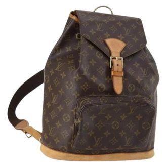 Louis Vuitton Pre-owned Backpacks, female, Brown, Size: ONE SIZE Pre-owned Canvas backpacks