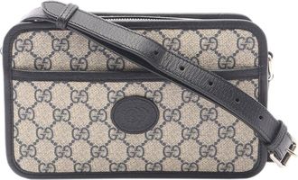 Gucci Pre-owned Gucci GG Supreme Interlocking G Crossbody Unisex 8L9Q7Z8M19Y122BX