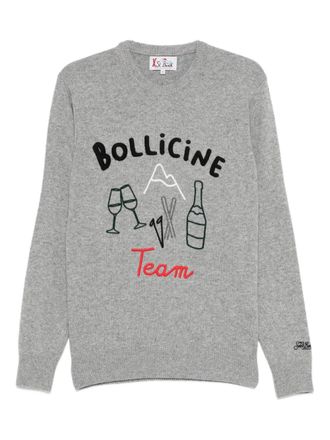 MC2 Saint Barth Heron crew-neck sweater - men - Wool/Viscose/Nylon/Cashmere - S - Grey