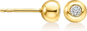 RS Pure by Ross-Simons Bezel-Set Lab-Grown Diamond Bubble Earrings in 18kt Gold Over Sterling
