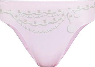 Versace Slip bikini con stampa - Rosa