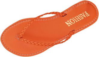 Generic Orange Womens Casual Slide Sandals with A Smooth Finish and Ergonomic Design, Easy to Wear All Day