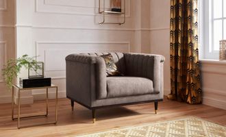 HOME AFFAIRE Sessel »Chamby« mit Holzrahmen unten und Steppung im Lehnenbereich