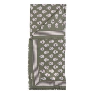 Alexander McQueen Silky Scarves - male - Alexander McQueen - Winter Scarves - Green - ONE SIZE - Accessories