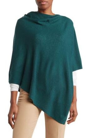 La Fiorentina Cashmere Poncho in Forest at Nordstrom Rack