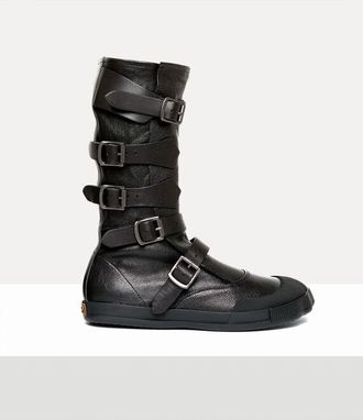 Vivienne Westwood Animal Pirate Boot Washed/veget Tanned Black 3-36 Women