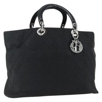 Dior Pre-owned Handbags, female, Black, Size: ONE SIZE Pre-owned Vintage Nylon Hand Bag