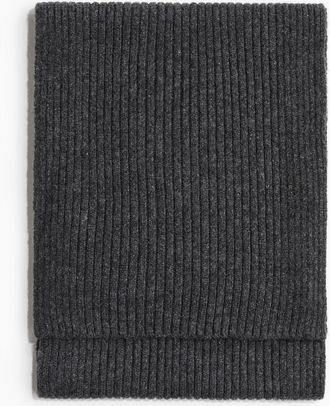H&M Schal in Rippstrick - Grau