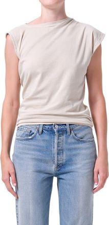 A Gold E Beth Asymmetric Top in Rice Grass Wash at Nordstrom, Size X-Small