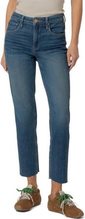 Kut from the Kloth Rachael High Waist Raw Hem Crop Mom Jeans in Grant at Nordstrom, Size 10