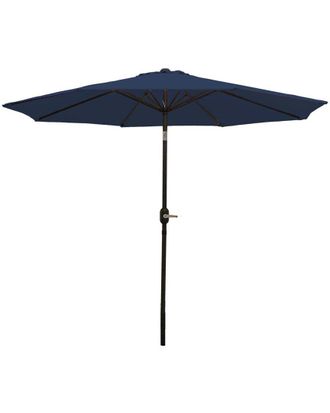 Sunnydaze Aluminum Patio Market Umbrella With Tilt And Crank