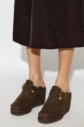 Stella McCartney Wedge Sandals Gaia, Womens, Brown