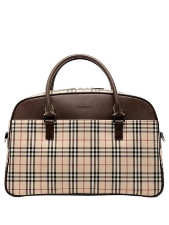 Burberry 2000-2017 House Check Canvas boston bag - Brown