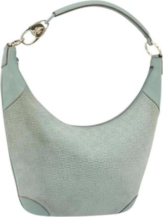 Gucci Pre-owned Shoulder Bags, female, Green, Size: ONE SIZE Pre-owned Vintage Suede Shoulder Bag