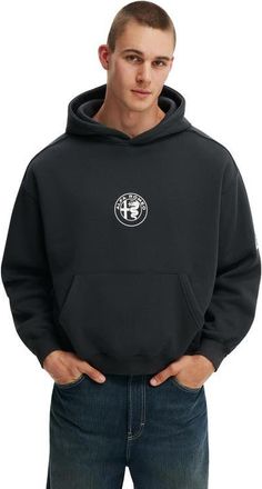 Cotton On Mens Box Fit Alfa Romeo Hoodie in Lcn Alf Washed Black Alfa at Nordstrom, Size Xx-Large